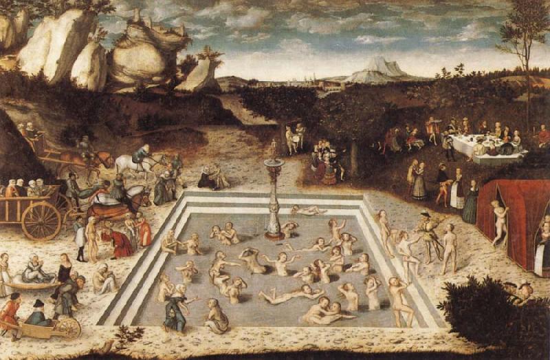 CRANACH, Lucas the Elder The Fountain of Youth china oil painting image